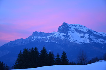 Coucher de Soleil dans les Alpes - Sunset in the Alps - France