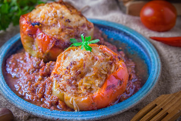 Peppers stuffed with a delicious combination