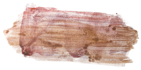 brown watercolor stain, with a paint texture with transparent stains
