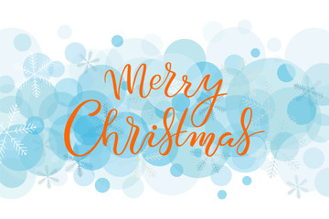 Hand drawn Merry Christmas typography lettering poster