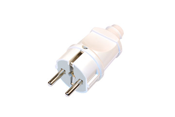 Electric plug isolated on white background
