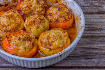 Peppers stuffed with a delicious combination