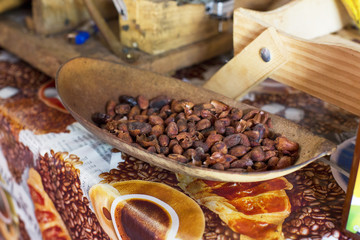 Roasted cacao seeds