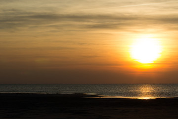 sunset over the sea