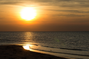 sunset over the sea