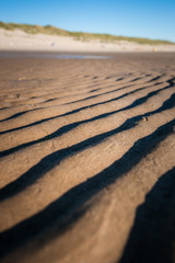 Ripples in the sand on the coast