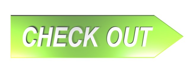 CHECK OUT on green arrow - 3D rendering