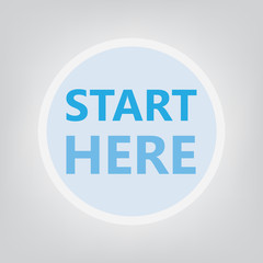 start here concept- vector illustration