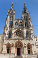 Fototapeta na wymiar Facade of the Santa Maria cathedral in Burgos, Spain