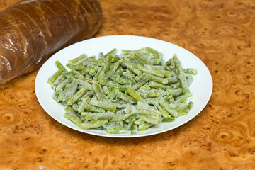 cooking Slice of green beans