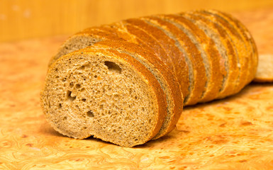 rye bread on table