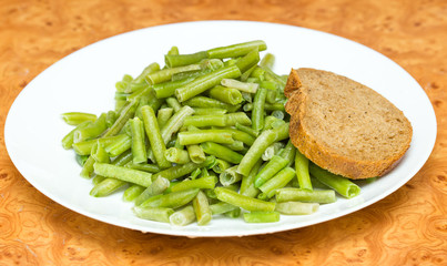 cooking Slice of green beans