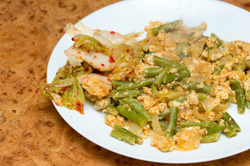cooking Slice of green beans