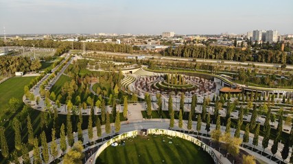 View of the park Krasnodar from the air.