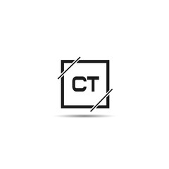 Initial Letter CT Logo Template Design
