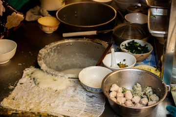 Porridge pork in macau.