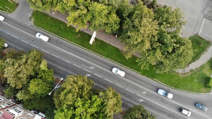 Aerial view of the transport.