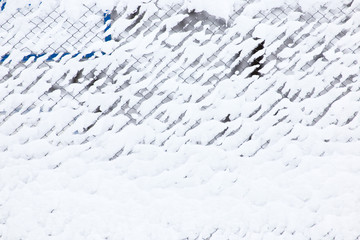 background grid mesh, winter snow