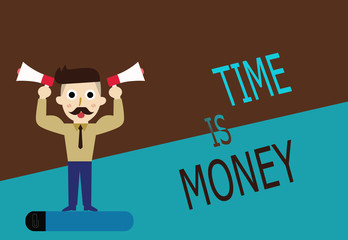 Conceptual hand writing showing Time Is Money. Business photo text Better to do things as quickly as possible Do not delay.