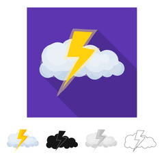 Vector design of weather and weather sign. Collection of weather and application stock vector illustration.