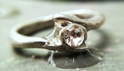 Macro Imitation Diamond ring