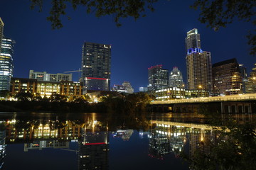 Fototapeta na wymiar Austin Skyline at night