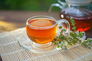 green tea in beautiful cup