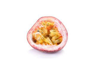 Passion fruit isolated on white background.