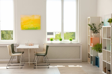 Stylish dining room interior. Home design idea