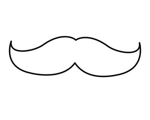 mustache vintage trend hipster style