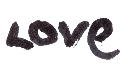 I love you beautiful letter, text black on white background