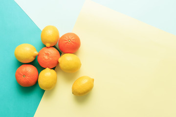 tangerine and lemon colored background