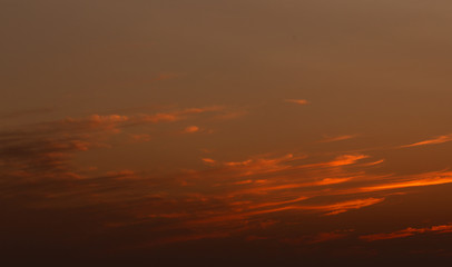 Beautiful cloud in the sky at sunset