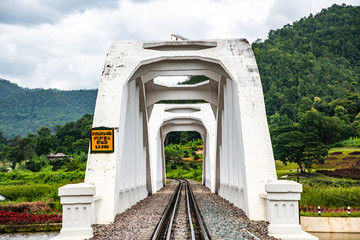 White bridge above Mae Tha river
