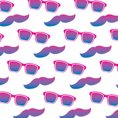 vintage hipster glasses and mustache background design