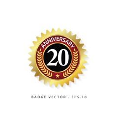 Anniversary 20 Vector Template Design Illustration