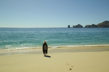 Fototapeta na wymiar woman on the beach,Los Cabos ,Baja California Sur, México