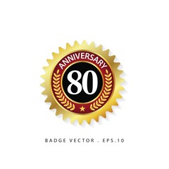 Anniversary 80 Vector Template Design Illustration