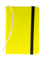 notebook on white background