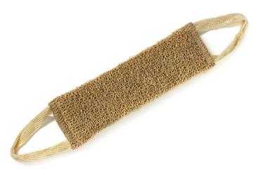 natural nettle sponge, isolated on white background