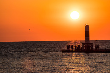 Fototapeta premium Light house lake Michigan 