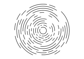 Abstract geometric vortex, Circular swirl lines, fingerprint. Vector illustration