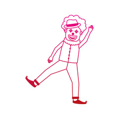 friendly funny clown performer character