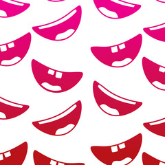 pattern with mouths face expressions smile laughing