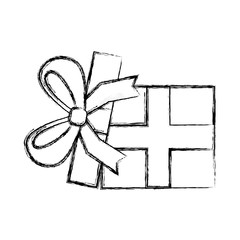 opened gift box with bow celebration