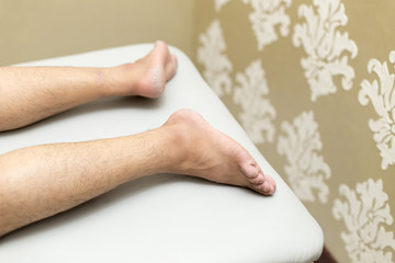 the man is doing a massage