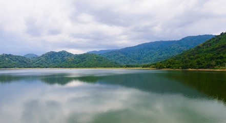 Fototapeta na wymiar Huai Prue Reservoir in Nakorn Nayok