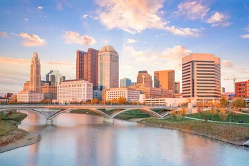Wall murals Central-America View of downtown Columbus Ohio Skyline at Sunset