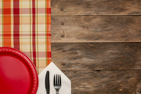 summer holiday camping picnic table background