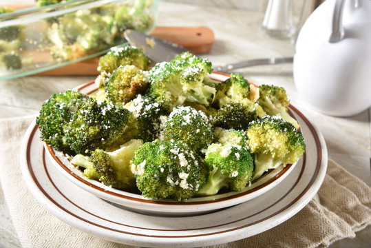 Baked Broccoli with Parmesan Cheese